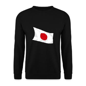 Drapeau du Japon 8 bits Drapeau japonais Retro Gamer - Sweat-shirt Unisexe - noir - Devant - Alina (178cm) & Michal (187cm)