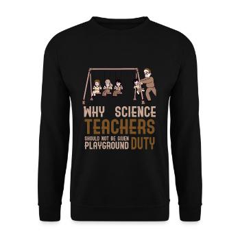 Lehrer Für Naturwissenschaften Witz Brown - Unisex Pullover - Schwarz - Vorne - Alina (178cm) & Michal (187cm)