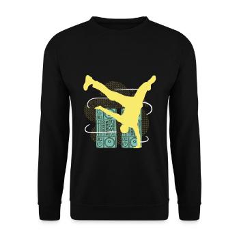 Breakdancer hip hop - Unisex Sweatshirt - black - Front - Alina (178cm) & Michal (187cm)