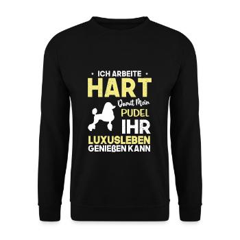 Poodle - Unisex Sweatshirt - black - Front - Alina (178cm) & Michal (187cm)