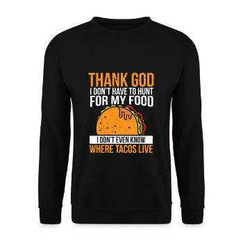 Tacos - Unisex Sweatshirt - black - Front - Alina (178cm) & Michal (187cm)