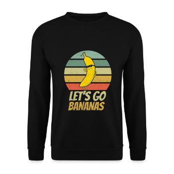 Bananes Enfants Drôle - Sweat-shirt Unisexe - noir - Devant - Alina (178cm) & Michal (187cm)