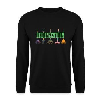 Rechenzentrum Garten Gärtner Gärtnerei - Unisex Pullover - Schwarz - Vorne - Alina (178cm) & Michal (187cm)
