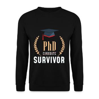 Doctorat doctorat Doctorat Dissertation d’étudiant Diplômé - Sweat-shirt Unisexe - noir - Devant - Alina (178cm) & Michal (187cm)