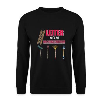 Leiter Vom Rechenzentrum Gartenarbeit Gärtner - Unisex Pullover - Schwarz - Vorne - Alina (178cm) & Michal (187cm)