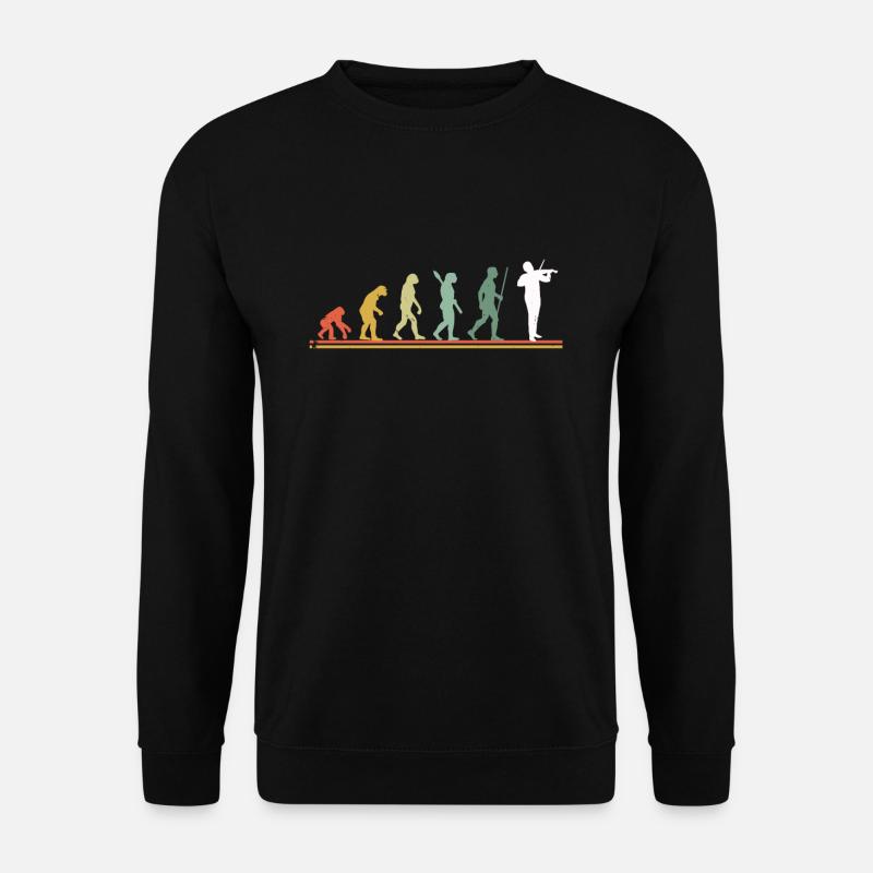 Evolution Of Violin Player Violin - Unisex Pullover - Schwarz