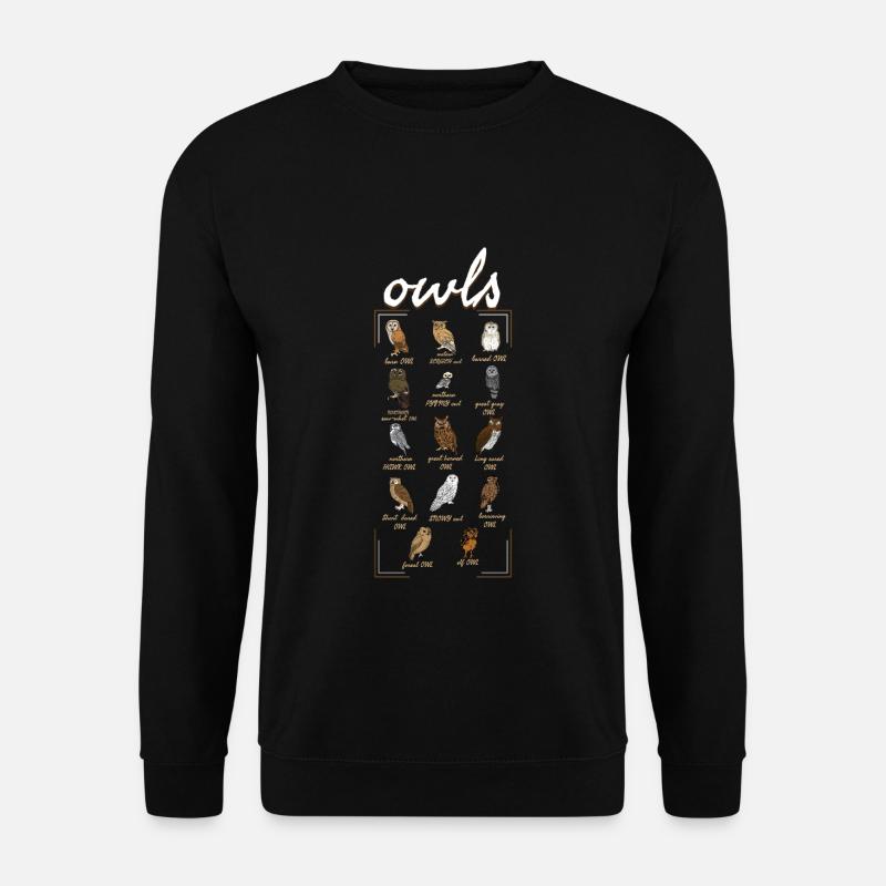 Owls Birder Birdwatcher Birdwatching - Unisex Sweatshirt - black