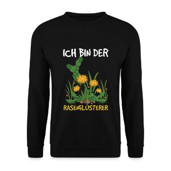 Rasenflüsterer - Lustiges Garten Rechenzentrum - Unisex Pullover - Schwarz - Vorne - Alina (178cm) & Michal (187cm)