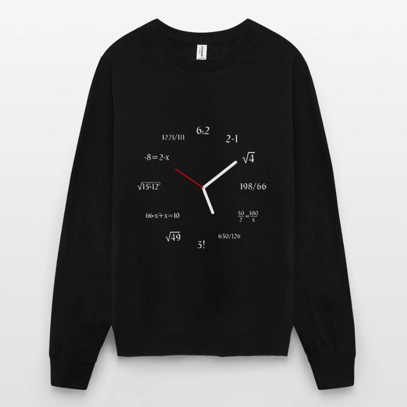 Math Clock Funny Mathematics Clock Meme Unisex Sweatshirt