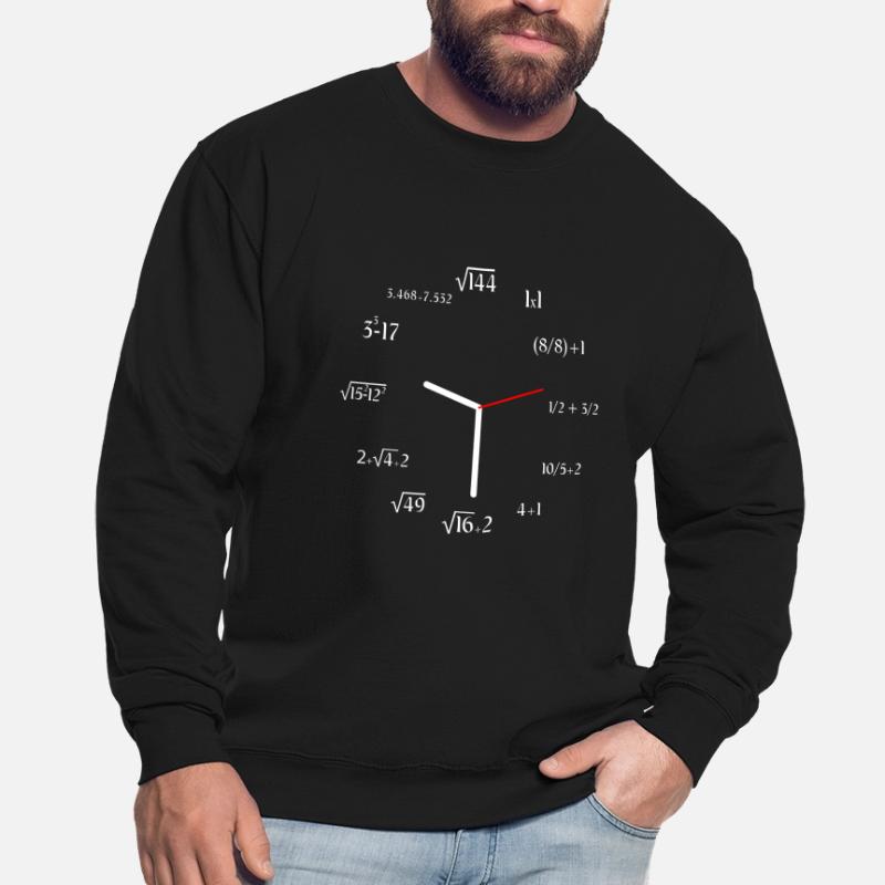 Meme Funny Mathematics Mathematician Math Clock Unisex Pullover