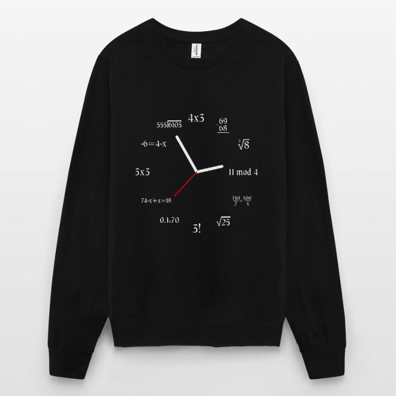 Mathematics Clock Math Meme Funny Math Clock Unisex Pullover