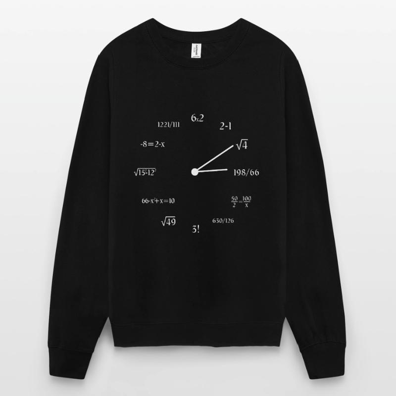 Math Clock Funny Mathematics Clock Math Meme Unisex Pullover