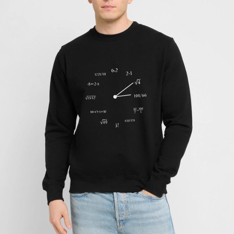 Math Clock Funny Mathematics Clock Math Meme Unisex Pullover