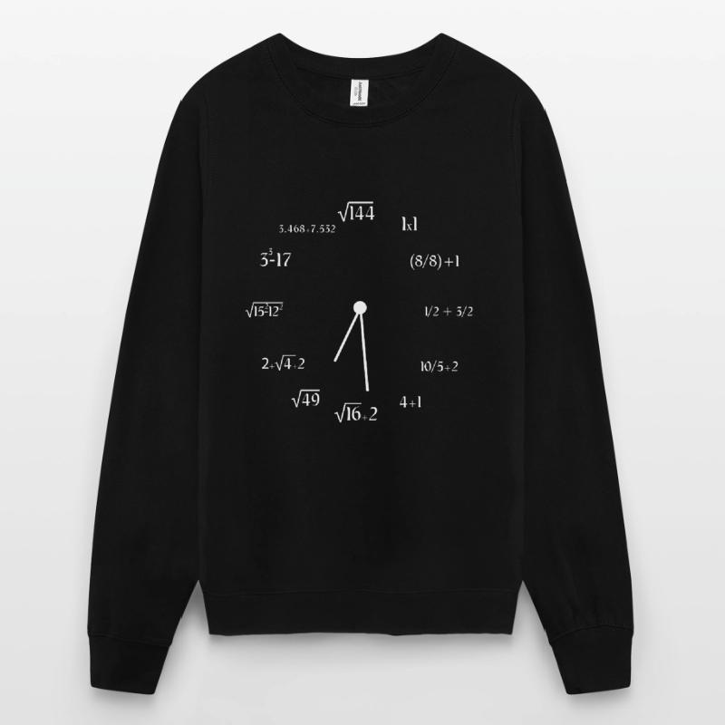 Math Clock Meme Funny Mathematics Clock Math Meme Unisex Pullover