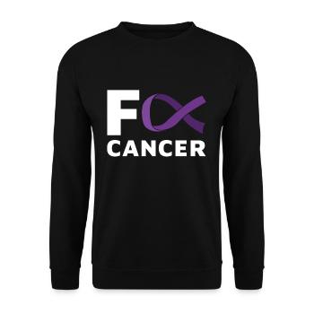 F Cancer Purple Pancreatic Cancer - Unisex Pullover - Schwarz - Vorne - Alina (178cm) & Michal (187cm)