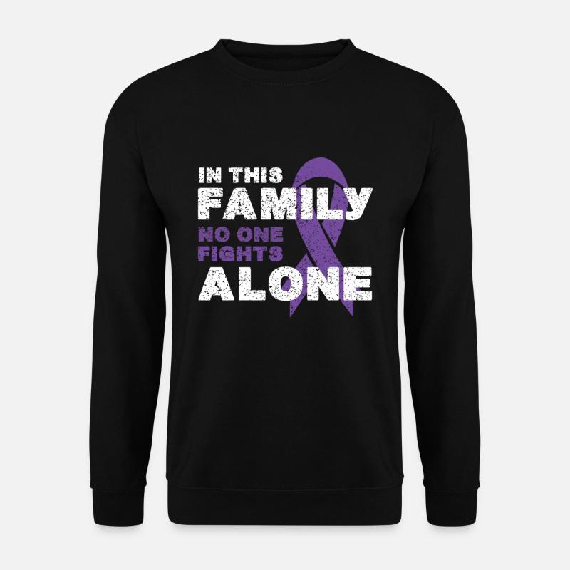 Fights Alone November Purple Pancreatic Cancer - Unisex Pullover - Schwarz