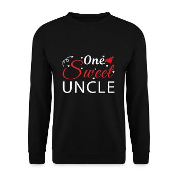 Love One Sweet Uncle Heart Valentines Day - Unisex Pullover - Schwarz - Vorne - Alina (178cm) & Michal (187cm)