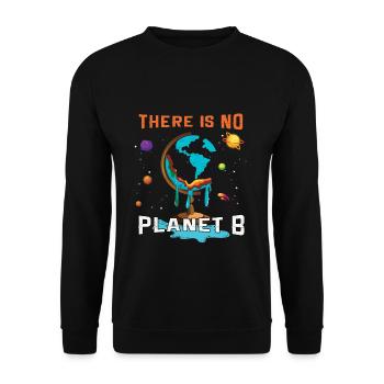 Pas de planète Étoiles Espace Galaxie Planète Sauver la Terre - Sweat-shirt Unisexe - noir - Devant - Alina (178cm) & Michal (187cm)