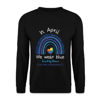 Niece Autism Special Autism Awareness - Unisex Pullover - Schwarz - Vorne - Alina (178cm) & Michal (187cm)
