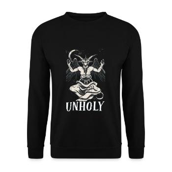 Baphomet Devil Tarot Card Occult Unholy Gothic - Unisex Pullover - Schwarz - Vorne - Alina (178cm) & Michal (187cm)