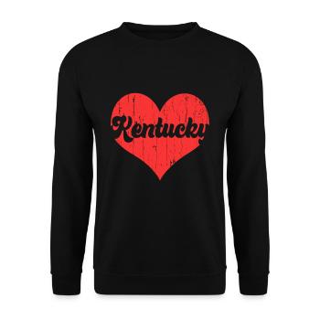 Citoyen américain Drapeau de l’État américain Cœur Amour Kentucky - Sweat-shirt Unisexe - noir - Devant - Alina (178cm) & Michal (187cm)