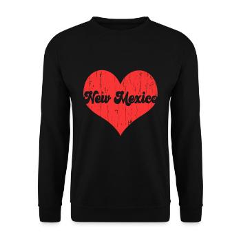 America Citizen US State Heart Love New Mexico - Unisex Pullover - Schwarz - Vorne - Alina (178cm) & Michal (187cm)