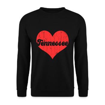 Citoyen américain Drapeau de l’État américain Cœur Amour Tennessee - Sweat-shirt Unisexe - noir - Devant - Alina (178cm) & Michal (187cm)