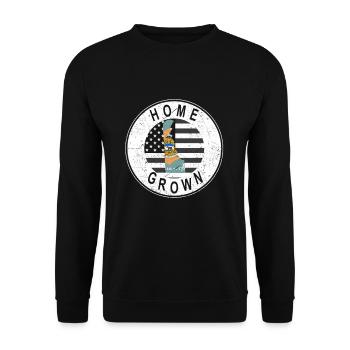 Land Map America US Flag Home Grown Delaware - Unisex Pullover - Schwarz - Vorne - Alina (178cm) & Michal (187cm)