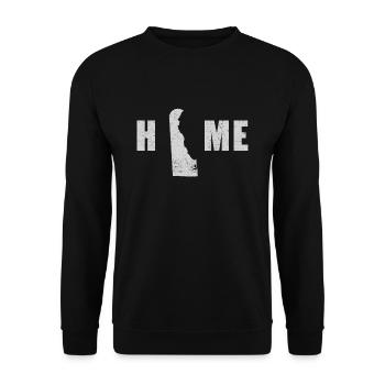 Land Map America US State Flag Home Delaware - Unisex Pullover - Schwarz - Vorne - Alina (178cm) & Michal (187cm)