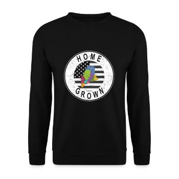 Land Map America US Flag Home Grown Maine - Unisex Sweatshirt - black - Front - Alina (178cm) & Michal (187cm)