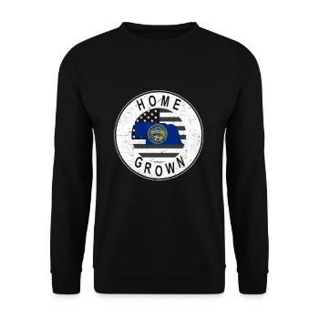 Land Map America US Flag Home Grown Nebraska - Unisex Sweatshirt - black - Front - Alina (178cm) & Michal (187cm)