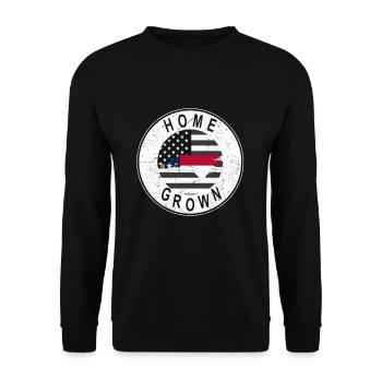 Land Map America US Flag Home Grown North Carolina - Unisex Pullover - Schwarz - Vorne - Alina (178cm) & Michal (187cm)