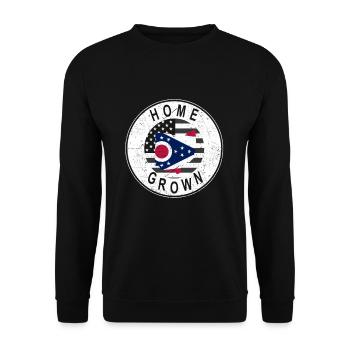 Land Map America US Flag Home Grown Ohio - Unisex Sweatshirt - black - Front - Alina (178cm) & Michal (187cm)