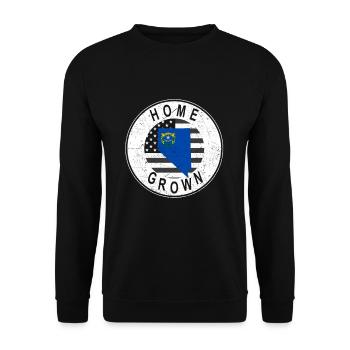 Land Map America US Flag Home Grown Nevada - Unisex Pullover - Schwarz - Vorne - Alina (178cm) & Michal (187cm)