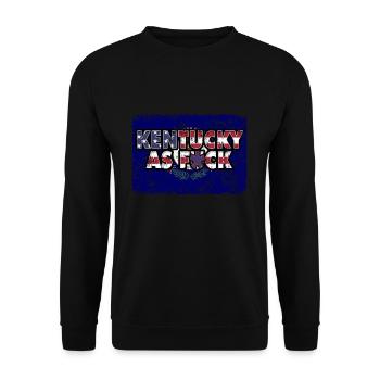 America US Flag State Flag Kentucky - Unisex Pullover - Schwarz - Vorne - Alina (178cm) & Michal (187cm)