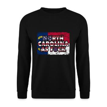 America US Flag State Flag North Carolina - Unisex Pullover - Schwarz - Vorne - Alina (178cm) & Michal (187cm)