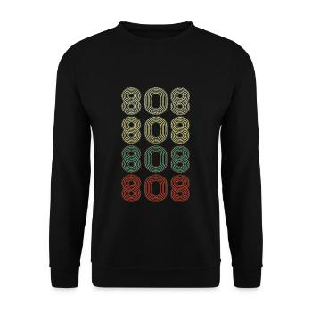 Retro America State Flag Area Code Hawaii - Unisex Sweatshirt - black - Front - Alina (178cm) & Michal (187cm)