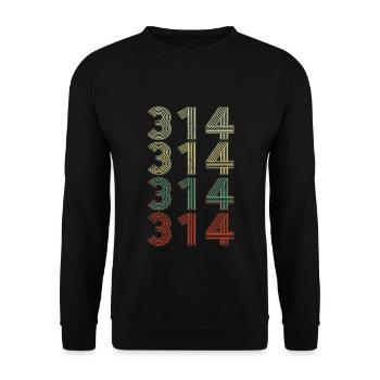 Retro America State Flag Area Code Missouri - Unisex Sweatshirt - black - Front - Alina (178cm) & Michal (187cm)