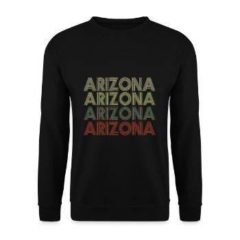 Retro America State Flag Vintage Arizona - Unisex Pullover - Schwarz - Vorne - Alina (178cm) & Michal (187cm)
