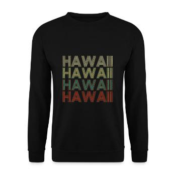 Retro America State Flag Vintage Hawaii - Unisex Pullover - Schwarz - Vorne - Alina (178cm) & Michal (187cm)