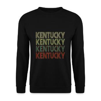 Retro America State Flag Vintage Kentuckys - Unisex Pullover - Schwarz - Vorne - Alina (178cm) & Michal (187cm)
