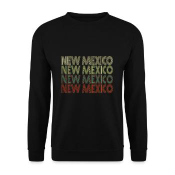 Retro America State Flag Vintage New Mexico - Unisex Pullover - Schwarz - Vorne - Alina (178cm) & Michal (187cm)
