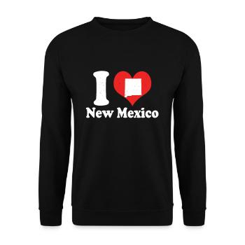 America Citizen US State Love I Heart New Mexico - Unisex Pullover - Schwarz - Vorne - Alina (178cm) & Michal (187cm)