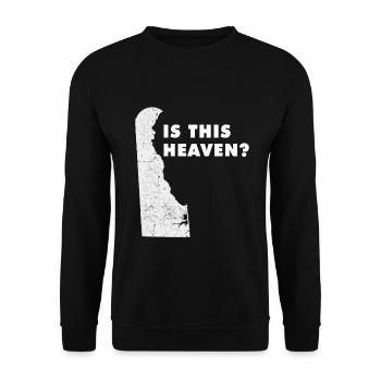 Land Map America US State Home Heaven Delaware - Unisex Pullover - Schwarz - Vorne - Alina (178cm) & Michal (187cm)