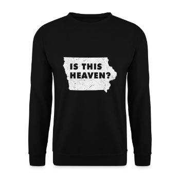 Land Map America US State Home Heaven Iowa - Unisex Sweatshirt - black - Front - Alina (178cm) & Michal (187cm)