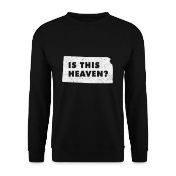 Land Map America US State Home Heaven Kansas - Unisex Pullover - Schwarz - Vorne - Alina (178cm) & Michal (187cm)