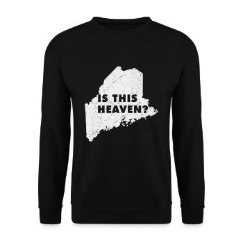 Carte terrestre Amérique État américain Accueil Paradis Maine - Sweat-shirt Unisexe - noir - Devant - Alina (178cm) & Michal (187cm)