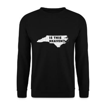 Map America US State Home Heaven North Carolina - Unisex Pullover - Schwarz - Vorne - Alina (178cm) & Michal (187cm)