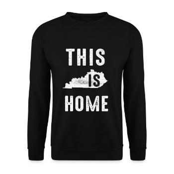 Map America US State Flag This Home Kentucky - Unisex Sweatshirt - black - Front - Alina (178cm) & Michal (187cm)