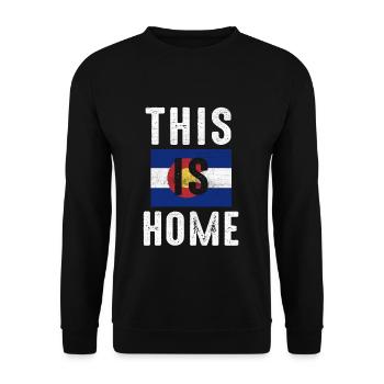 Map America US State Flag This Home Colorado - Unisex Pullover - Schwarz - Vorne - Alina (178cm) & Michal (187cm)